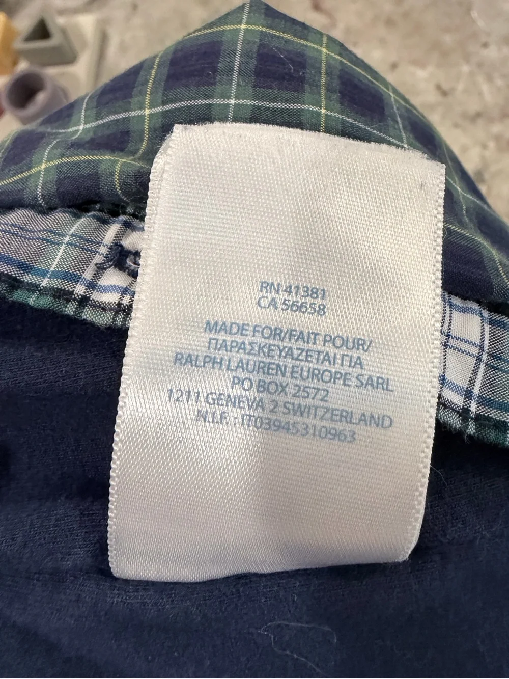Ralph Lauren Red and Navy Plaid Baby One-Piece-9 months